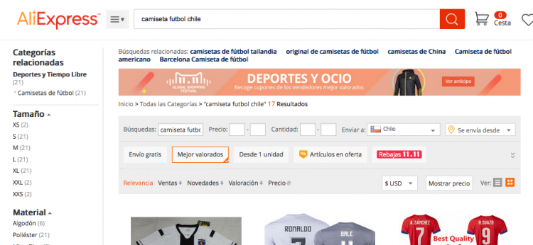 camiseta seleccion chilena en aliexpress