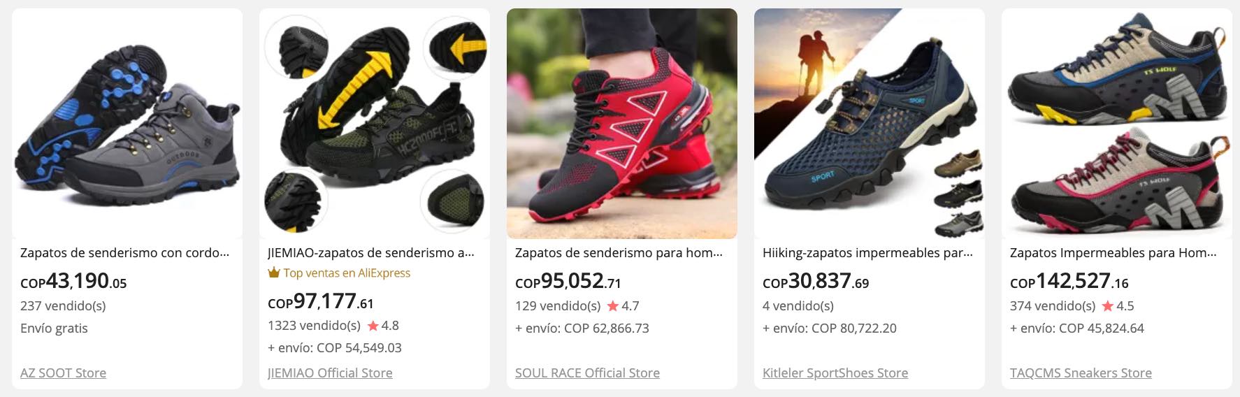comprar zapatillas para trekking en aliexpress chile