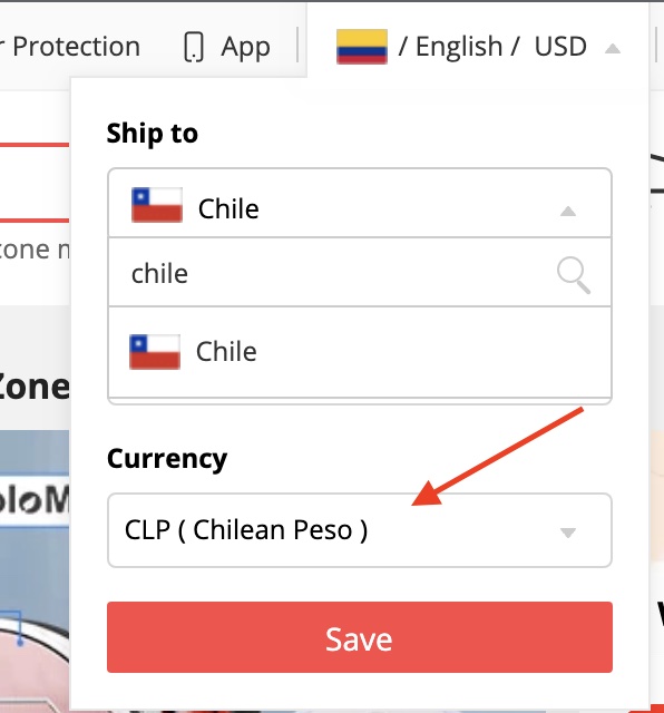 ver precios en pesos chilenos aliexpress