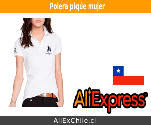 Buscar y comprar polera piqué para mujer en AliExpress Chile