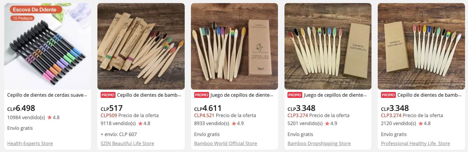 comprar cepillo de dientes de bambu en aliexpress chile
