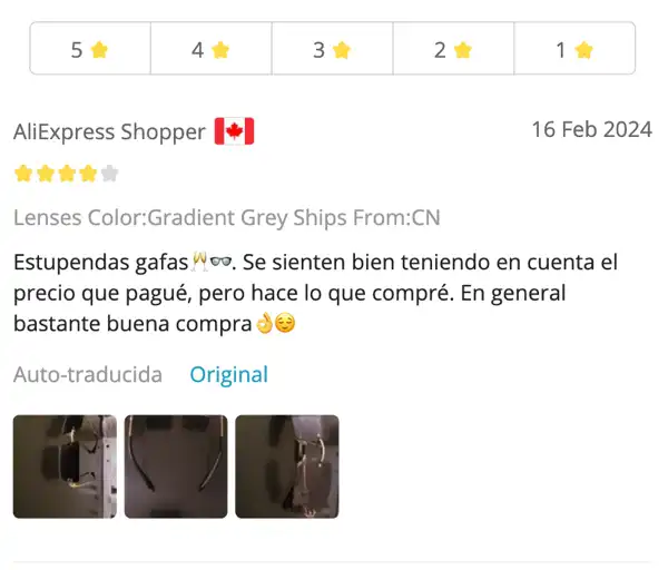 valoraciones y comentarios sobre gafas de sol para mujer en aliexpress