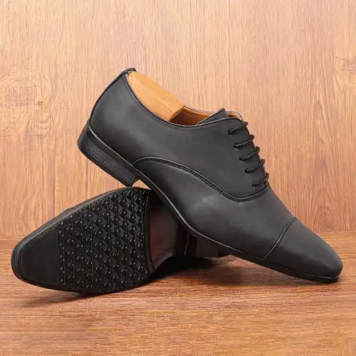 zapatos de cuero negro hombre en AliExpress Chile