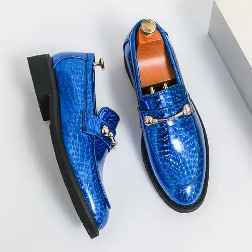 zapatos de cuero azul vintage hombre en AliExpress Chile