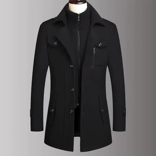 abrigo negro de hombre en AliExpress Chile