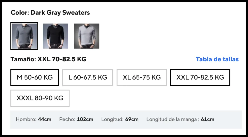 buscar sweater talla grande de hombre en AliExpress Chile