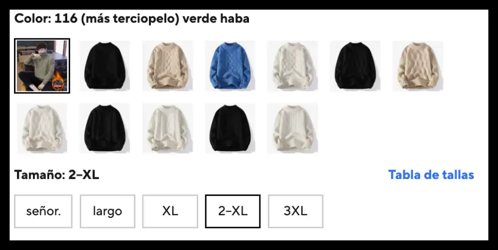 elegir talla chaleco para hombre en AliExpress Chile