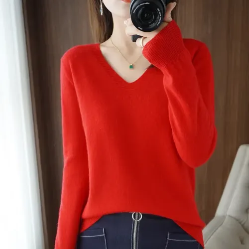 Sweater rojo para mujer en AliExpress Chile