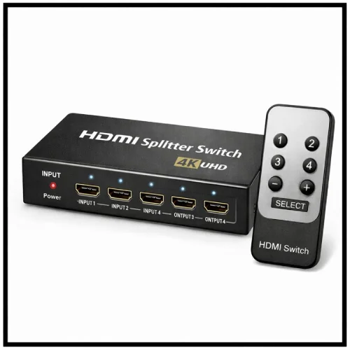 Splitter HDMI con control remoto y switch integrado en AliExpress Chile
