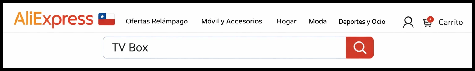 buscar TV Box en AliExpress Chile