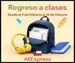 Regreso a Clases en AliExpress Chile con hasta 60% off
