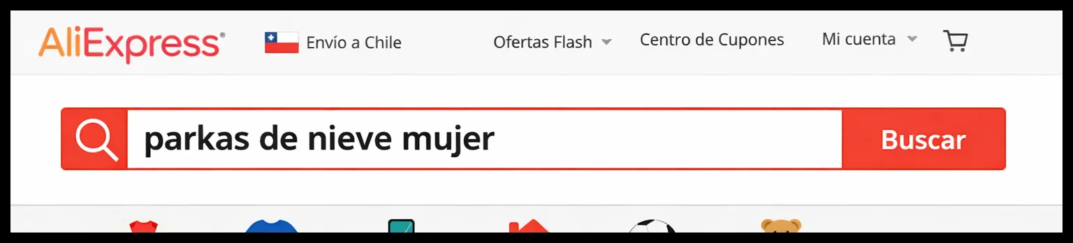 buscar parkas de nieve para mujer en AliExpress Chile