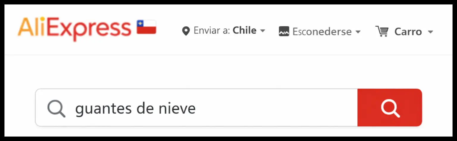 buscar guantes de nieve en AiExpress Chile