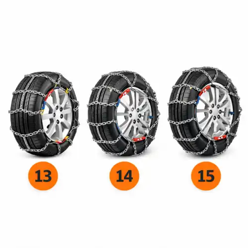 Cadenas para nieve aro 13, 14 y 15: opciones más comunes en AliExpress Chile