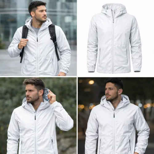 Cortavientos blanco hombre en AliExpress Chile