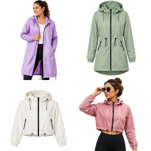 Cortavientos largo mujer y corto en AlIExpress Chile