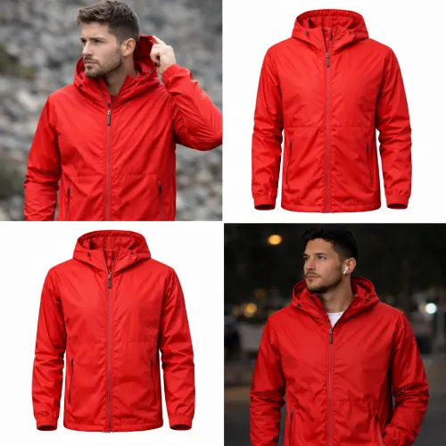 Cortavientos rojo hombre en AliExpress Chile