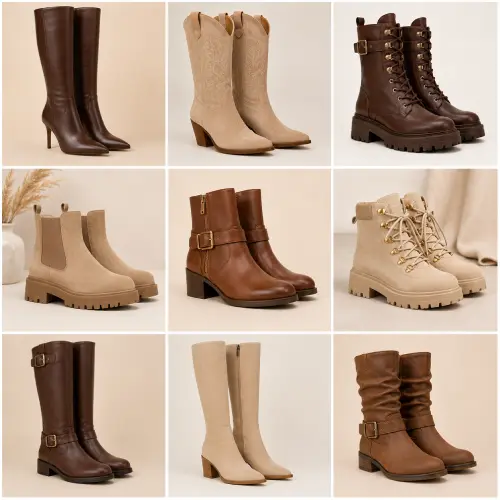 Botas cafés y beige mujer en AliExpress Chile