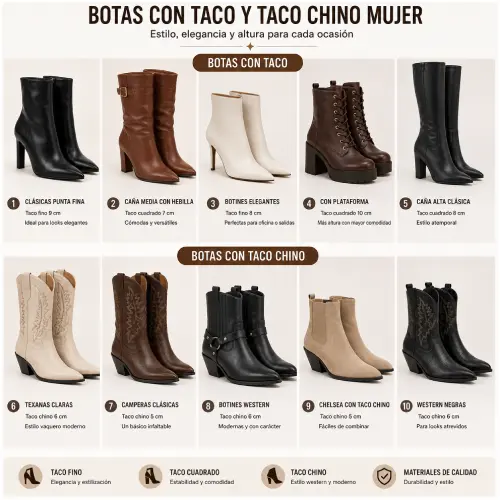 Botas con taco y taco chino mujer en AliExpress Chile