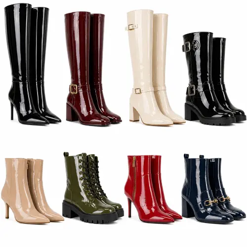 Botas de charol mujer en AliExpress Chile