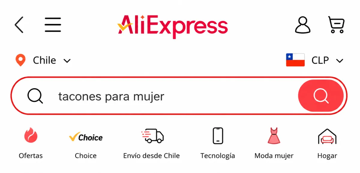 buscar tacones para mujer en AliExpress Chile