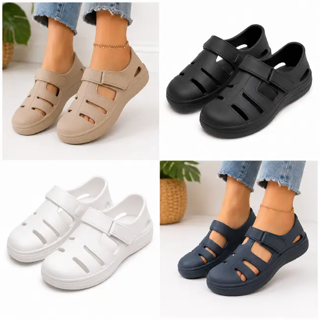 Chalas cerradas y modelos con velcro para mayor comodidad en AliExpress Chile