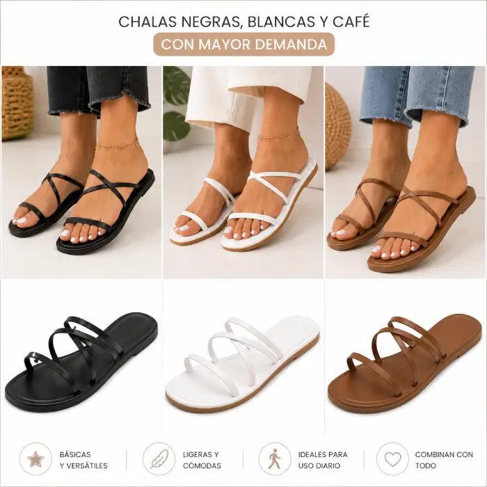 Chalas negras, blancas y café con mayor demanda en AliExpress Chile