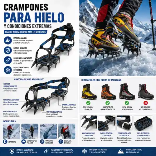 Crampones para hielo y condiciones extremas en AliExpress Chile