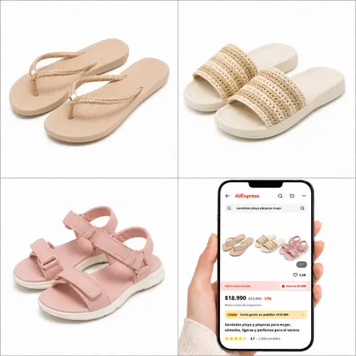Sandalias playa y playeras mujer en AliExpress Chile