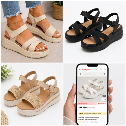Sandalias plataforma mujer en AliExpress Chile
