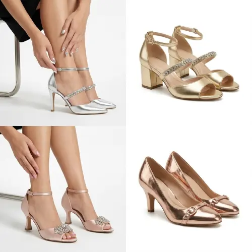 Zapatos dorados, plateados y rosados para destacar en AliExpress Chile