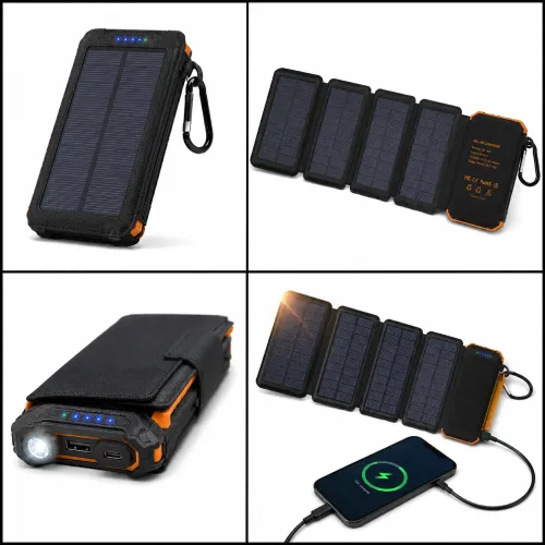 Cargador solar para celular con panel plegable en AliExpress Chile