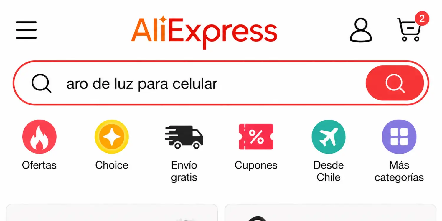 buscar aro de luz en aliexpress