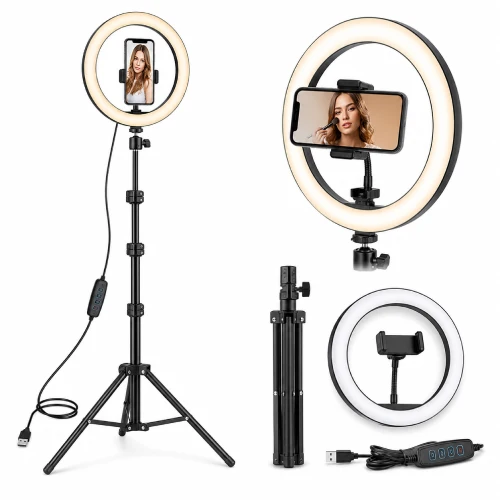 Trípode para celular con aro de luz en AliExpress Chile