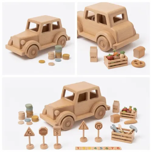 Auto de madera de juguete en AliExpress Chile