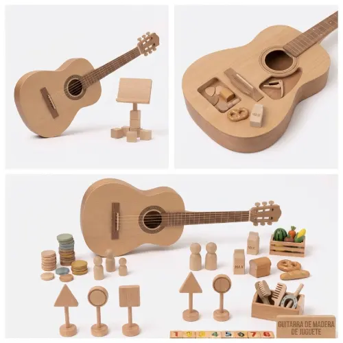 Guitarra de juguete de madera en AliExpress Chile