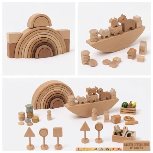 Juguete de equilibrio de madera en AliExpress Chile