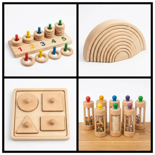 Juguetes de madera Montessori en AliExpress Chile