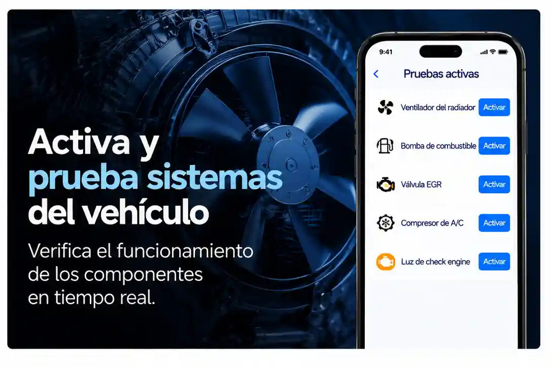 Control bidireccional y pruebas activas del MUCAR BT200 Max