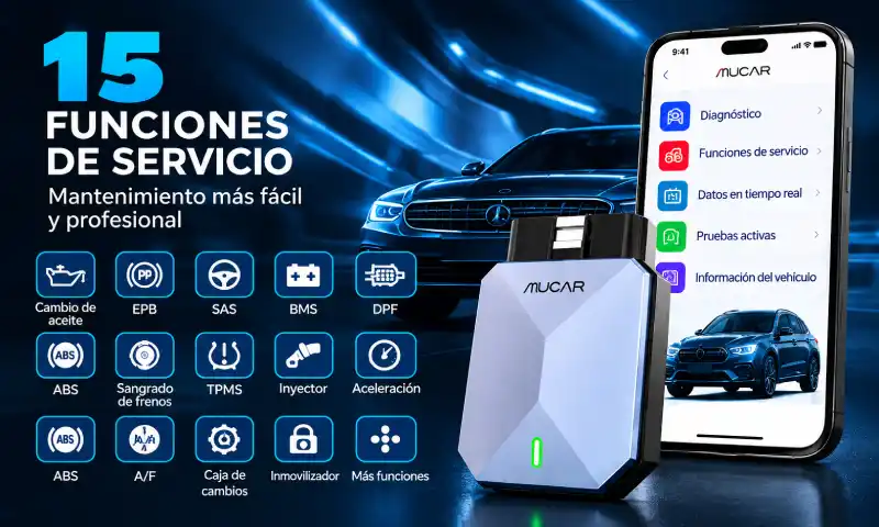 15 funciones de servicio del MUCAR BT200 Max