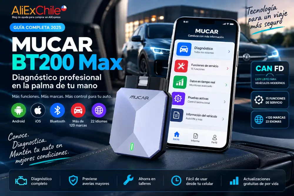 MUCAR BT200 Max escáner OBD2 para diagnóstico automotriz