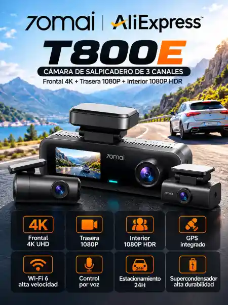 70mai T800E cámara de salpicadero en AliExpress Chile