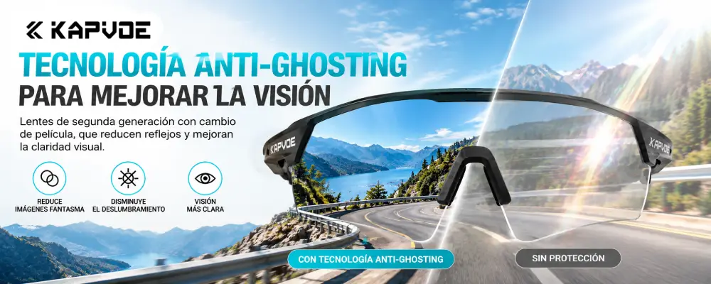 Tecnología anti-ghosting de las gafas Kapvoe K198 para reducir reflejos