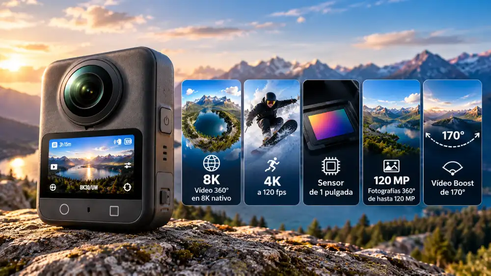 Características principales de la cámara DJI Osmo 360