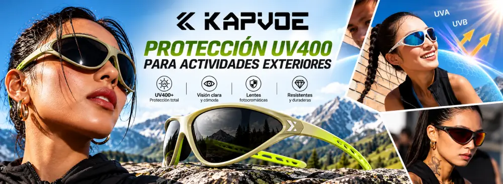 Protección UV400 de las gafas fotocromáticas Kapvoe K568A