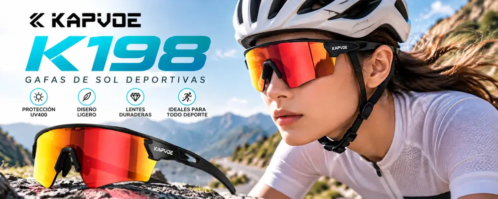 Gafas fotocromáticas Kapvoe K198 para ciclismo disponibles en AliExpress Chile