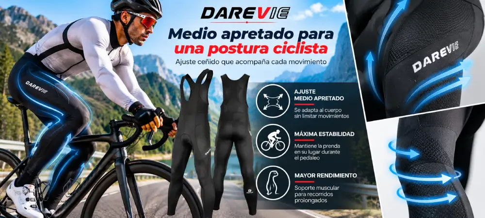 Ajuste medio apretado del pantalón DAREVIE DVP010 para ciclismo hombre