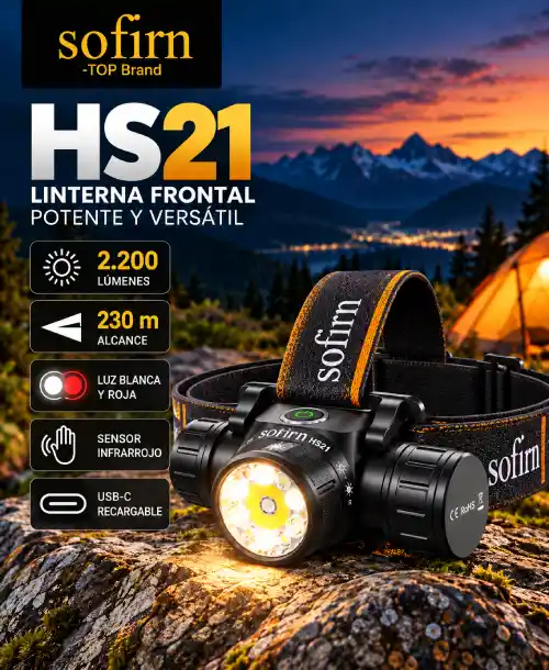 Sofirn HS21 linterna frontal en AliExpress Chile