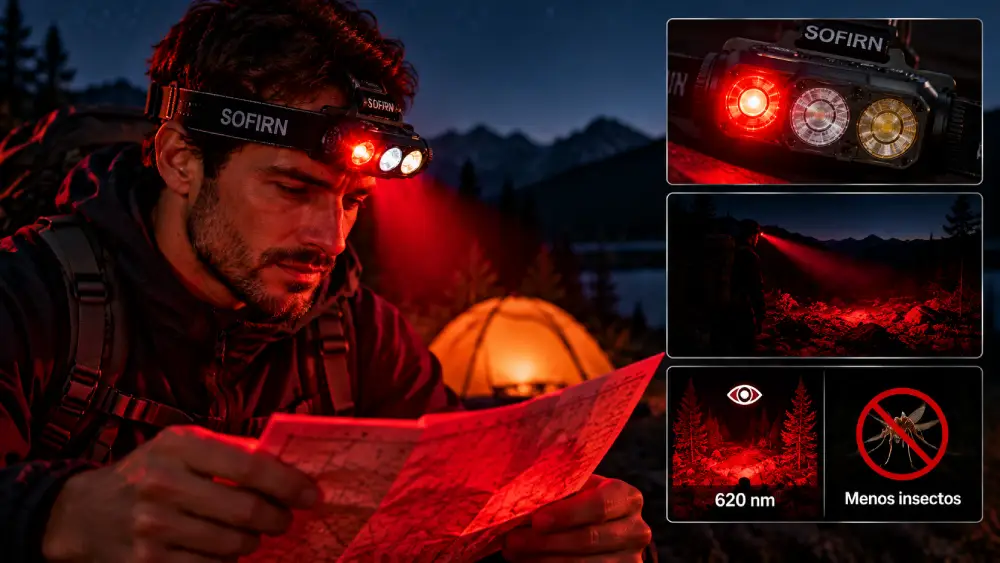 Luz roja de 620 nm de la Sofirn HS21